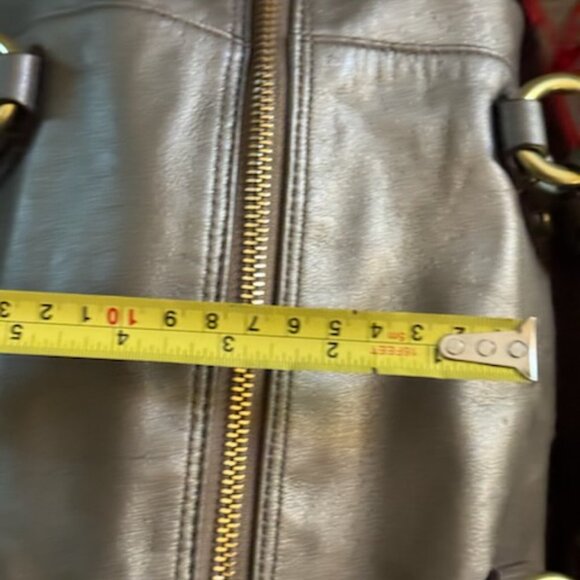 Coach J1149-F15447 Ashley Bronze Leather Satchel & dust bag pristine - Picture 5 of 11